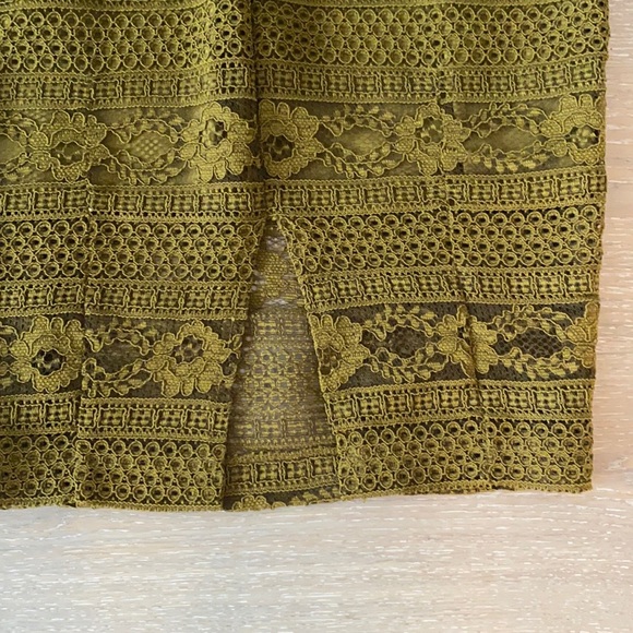 HP 🎉 H&M crotchet green v-neck dress. Size 8. - Picture 5 of 6